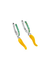 Aros chili amarillo plata