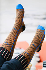 Calcetines cuadros naranja