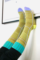 Calcetines cuadros verdes