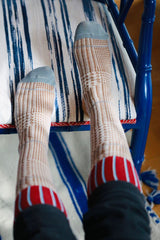 Calcetines cuadros marrón