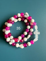 Rosario pulsera collar piedra natural