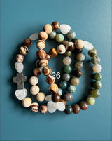 Rosario pulsera collar piedra natural