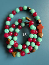 Rosario pulsera collar piedra natural