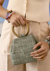 Bolso asa verde agua