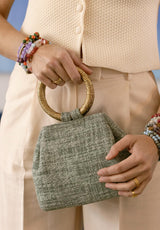 Bolso asa verde agua