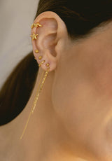 Pendientes triple cadena bolitas