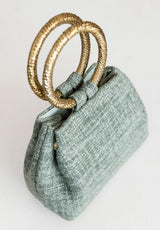 Bolso asa verde agua