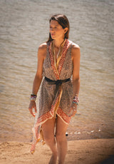 Pareo vestido cadenas negro