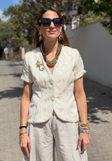 Pendientes hoja tropical