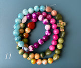 Rosario Collar 3 Vueltas Piedras Naturales hecho a mano