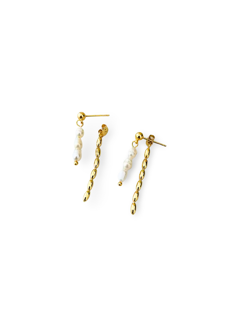 Pendientes tres perlas