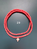 Collar / pulsera piedras cruz