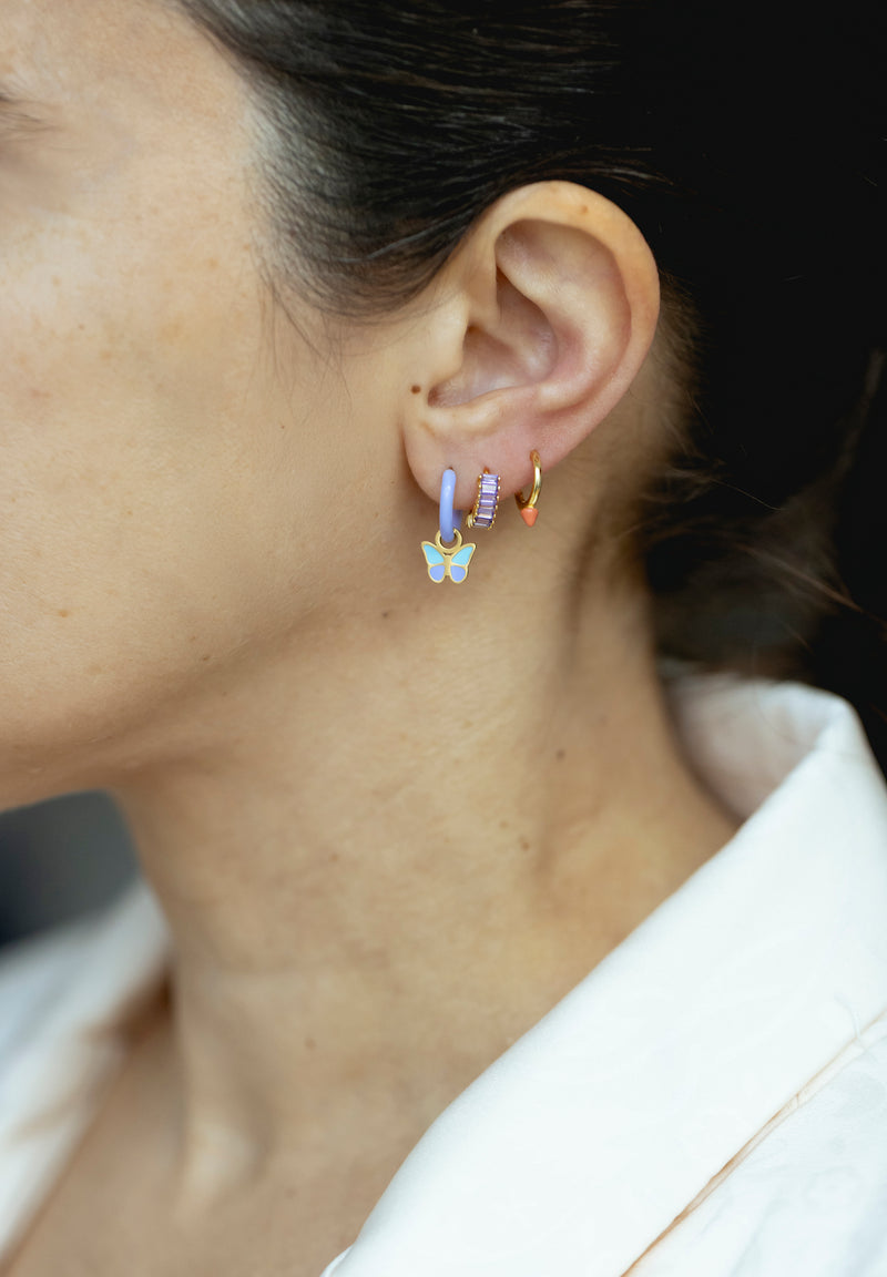 Aros esmaltados mariposa