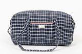 Bolsa viaje vichy azul marino