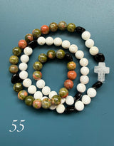 Rosario pulsera collar piedra natural