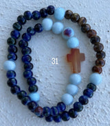 Pulsera Rosario Cerámica 2 vueltas hecho a mano
