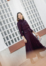 Bolso estampado terciopelo gris