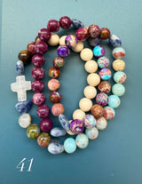 Rosario pulsera collar piedra natural