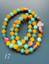 Rosario pulsera collar piedra natural