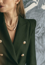 Cadena Gorda Perlas Baguette