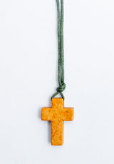 Colgante cruz madera niño