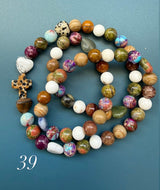 Rosario pulsera collar piedra natural