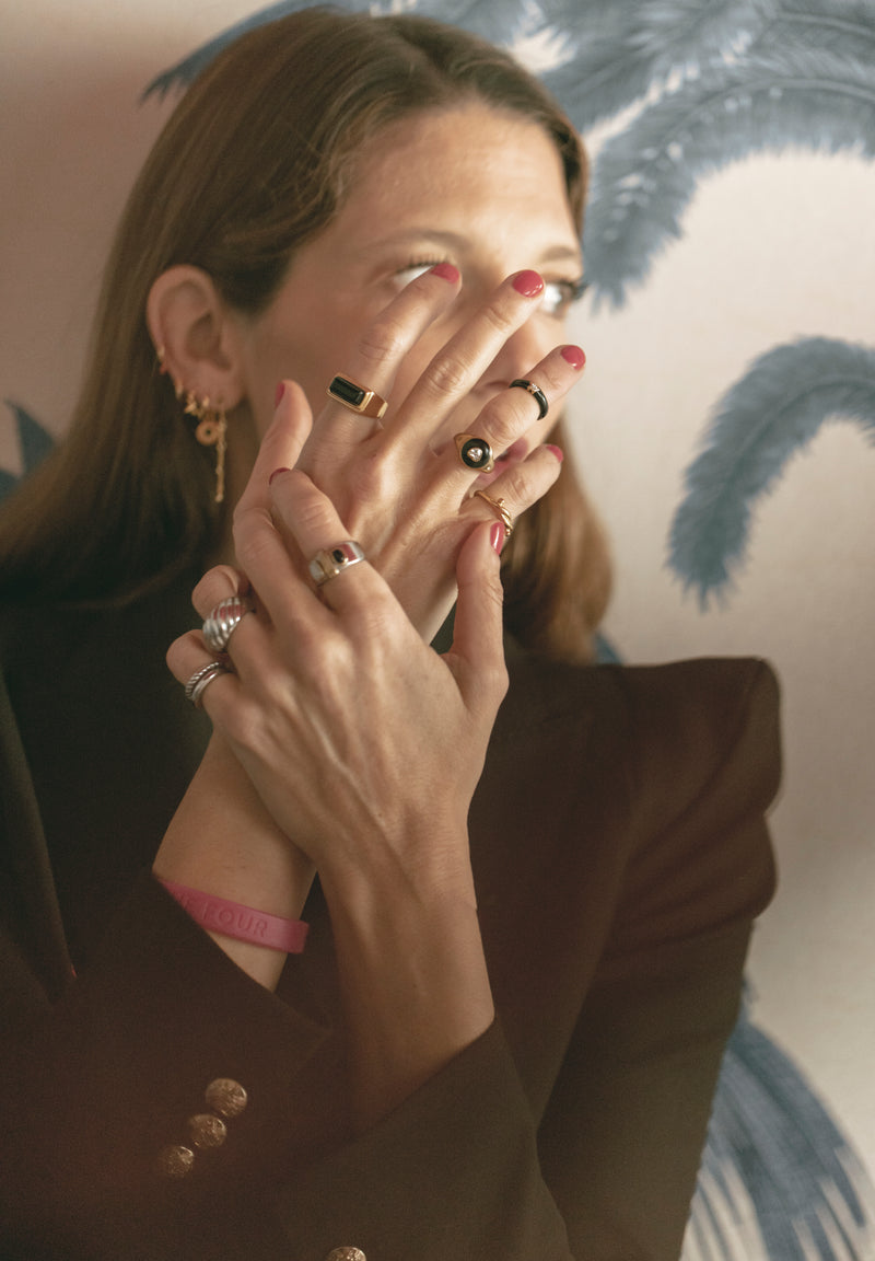 Anillo Rectángulo Negro