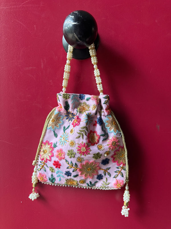 Bolso Hojitas rosa