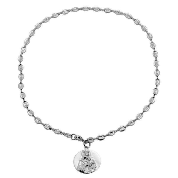 Colgante Escapulario cadena gorda plata