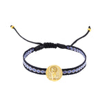Pulsera Medalla Virgen del Pilar Azul