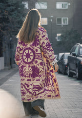 Chaqueta kaftan buganvilla