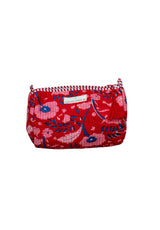 Neceser estampado flores rojas L