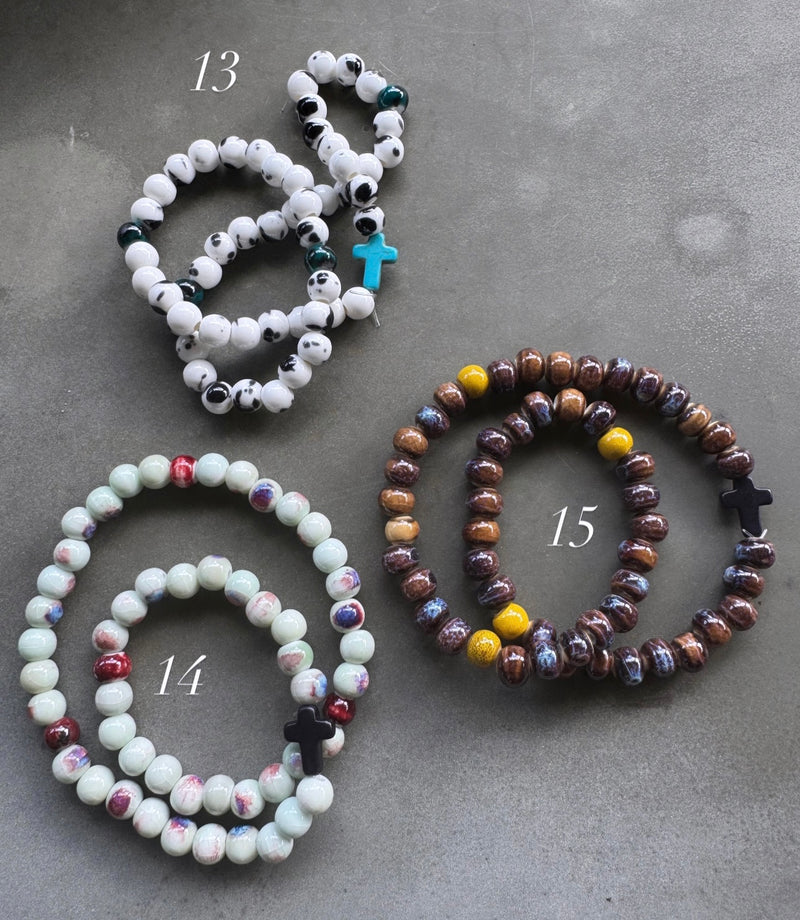 Pulsera Rosario Cerámica Muñeca grande