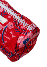 Neceser estampado flores rojas L