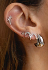 Pendientes tiara plata