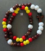 Pulsera Rosario Cerámica 2 vueltas hecho a mano