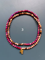 Collar / pulsera piedras cruz