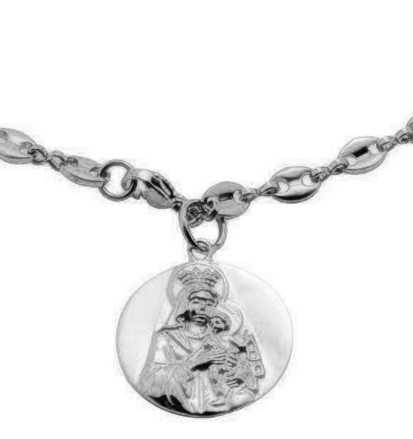 Colgante Escapulario cadena gorda plata