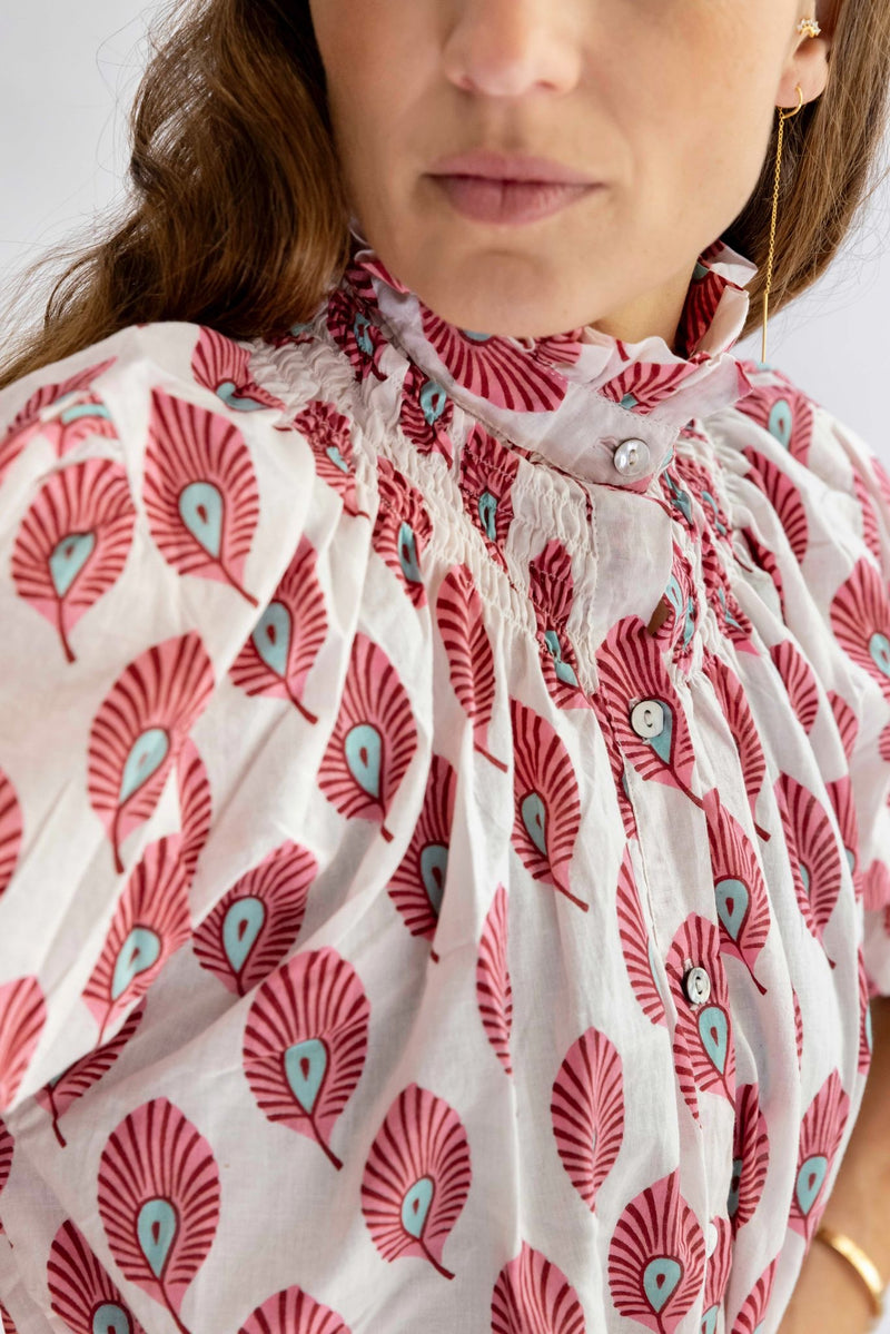 Vestido Plumas Rosa