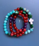 Rosario pulsera collar corazón