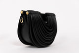 Bolso abanico negro