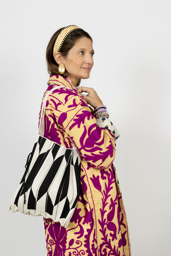Bolso acordeón negro