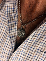 Colgante San José cadena gorda plata