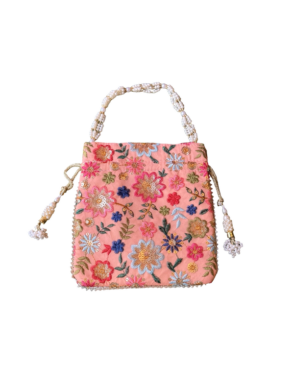 Bolso Hojitas salmón