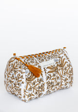 Neceser estampado mostaza L