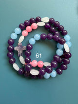 Rosario pulsera collar corazón