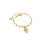 Pulsera Virgen Medalla Milagrosa Bolitas
