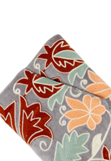 Bolso estampado terciopelo gris