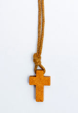 Colgante cruz madera niño
