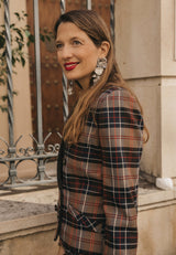 Pendientes flor plateada